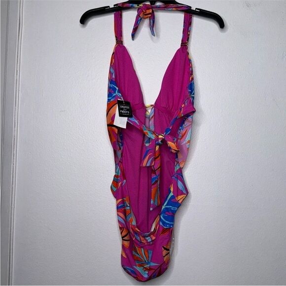 Bar Ill Paradise In The Palms Cowl Neck
One-Piece Swimsuit Magic Magenta Medium - Picture 6 of 12